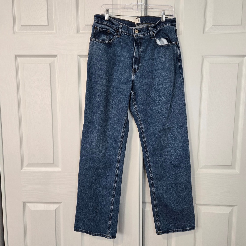 Abercrombie & Fitch 14 Long The Baggy Mid Rise Denim Jeans